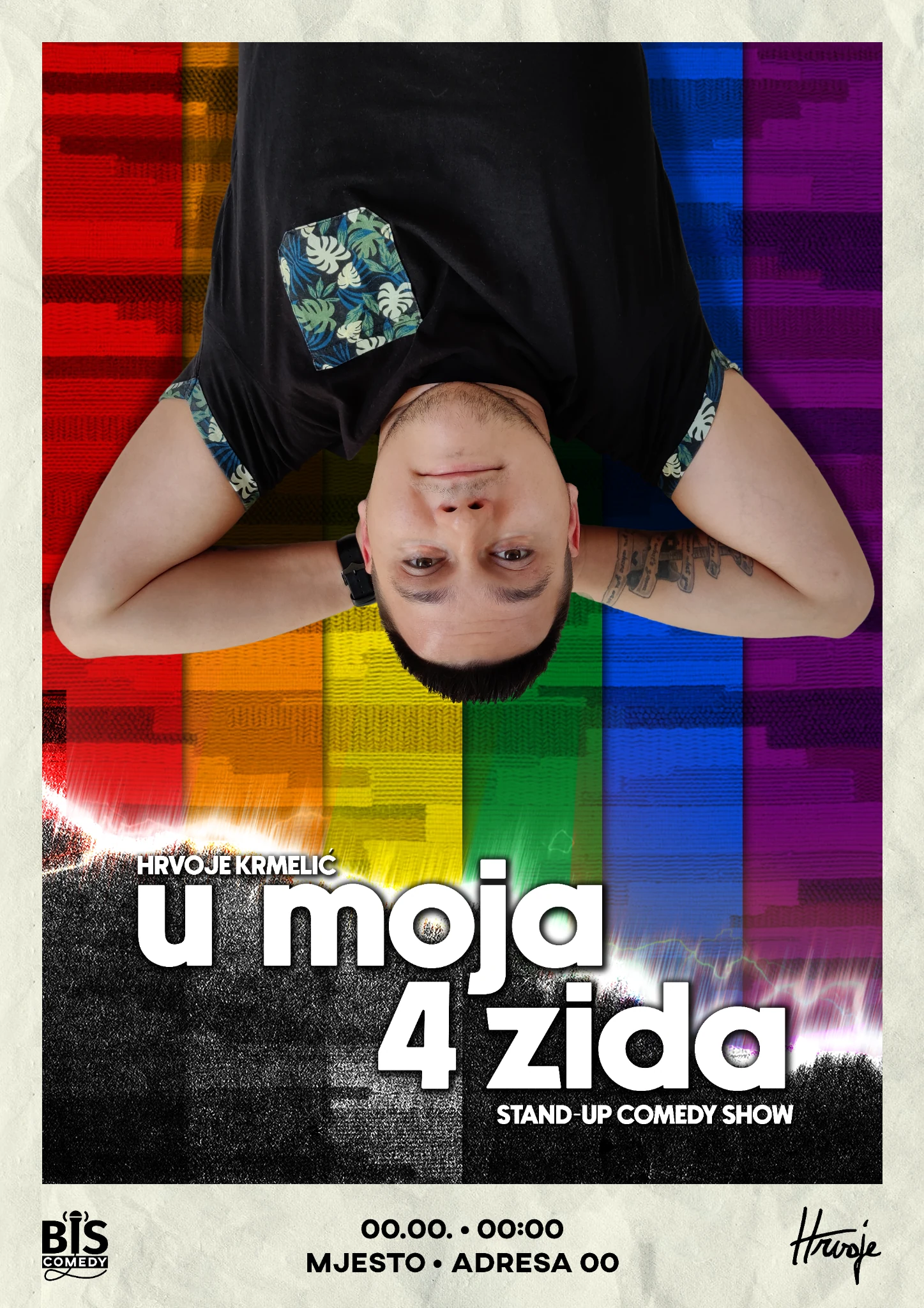 Plakat stand-up showa U moja 4 zida